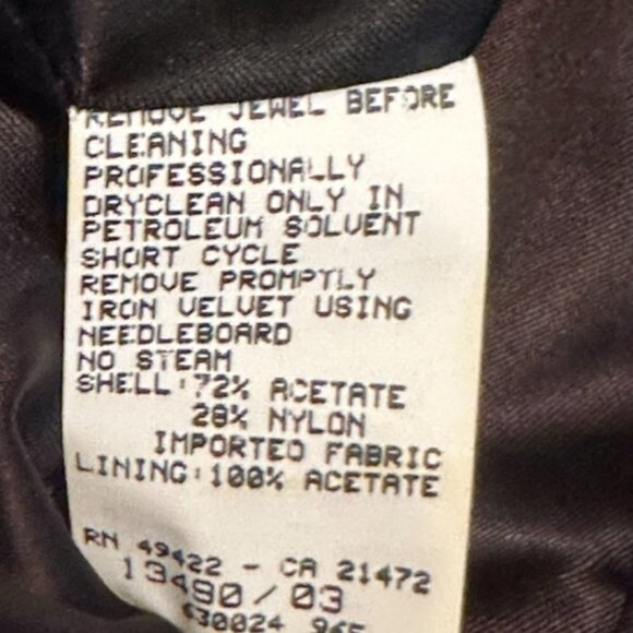 Vintage Scott McClintock 90s Glittery Black Velvet Shimmer Maxi Dress Womens 14 - Picture 15 of 15